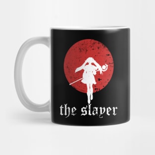 A design featuring Frieren the elf girl character as Frieren the Slayer with full moon background from Sousou no Frieren Frieren Beyond Journeys End or Frieren at the Funeral anime fall 2023 SNF50 Mug